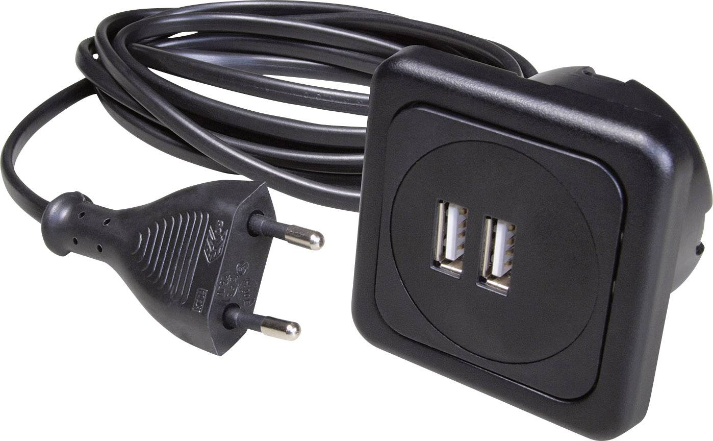 interBär 9016-004.81 x2 Prise de charge USB avec USB IP20 noir
