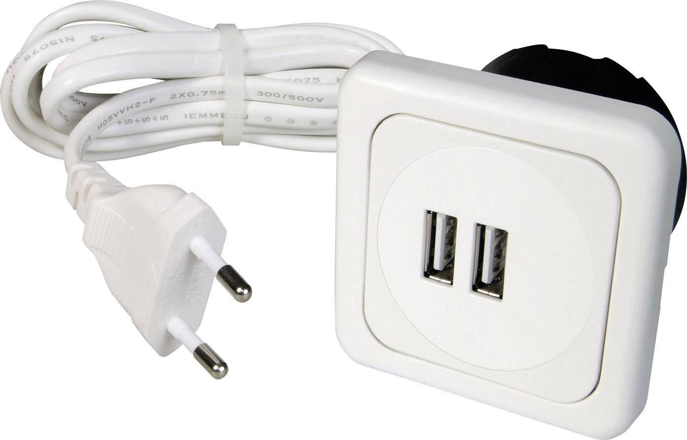 interBär 9016-008.81 x2 Prise de charge USB avec USB IP20 blanc