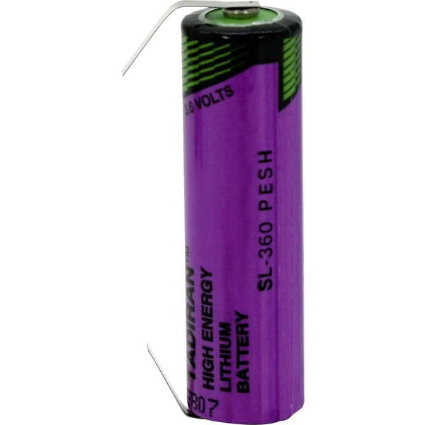 Pile spéciale LR6 (AA) lithium Tadiran Batteries SL360T cosses à souder en U 3.6 V 2400 mAh 1 pc(s) Pile spéciale LR6 (AA) lithium Tadiran Batteries SL360T cosses à souder en U 3.6 V 2400 mAh 1 pc(s)