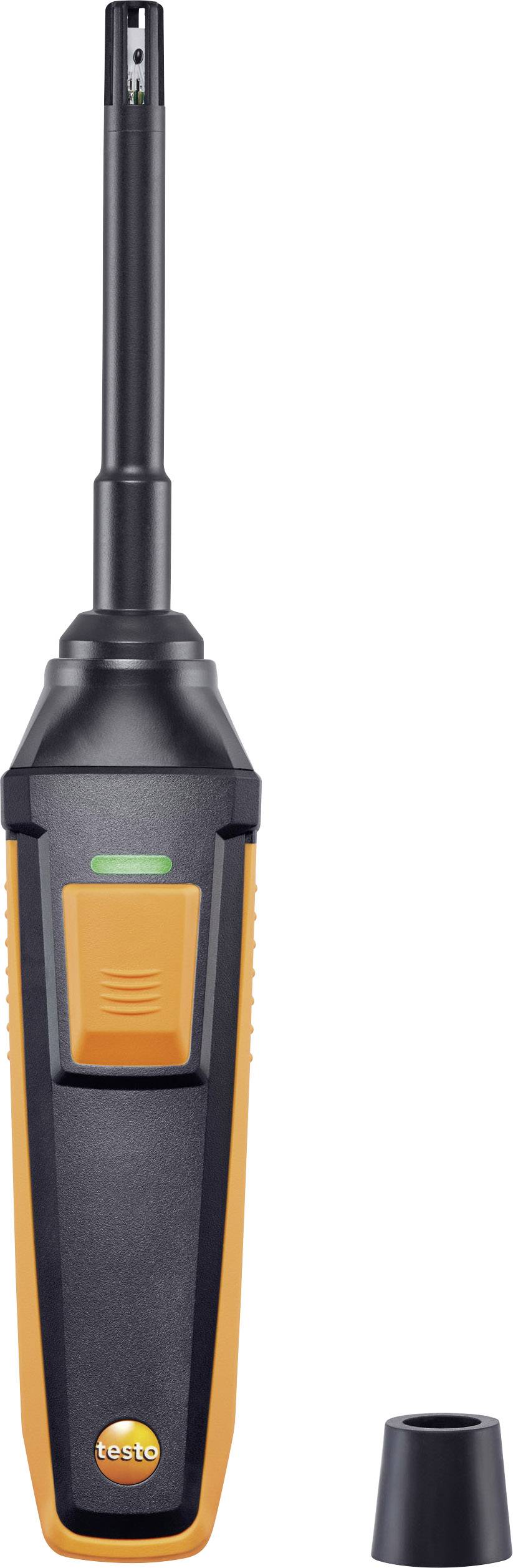 Appareil de mesure portable avec boîtier orange et noir et couvercle de protection amovible. Utilisé pour collecter des données environnementales.