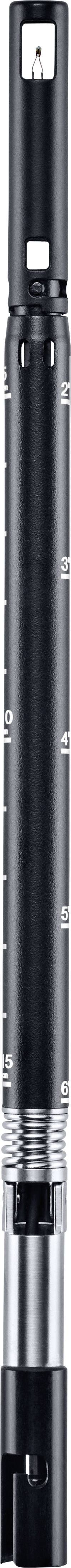 Cigarette électronique noire, forme cylindrique élancée, avec des touches argentées. Adaptée pour la vaporisation de liquides.