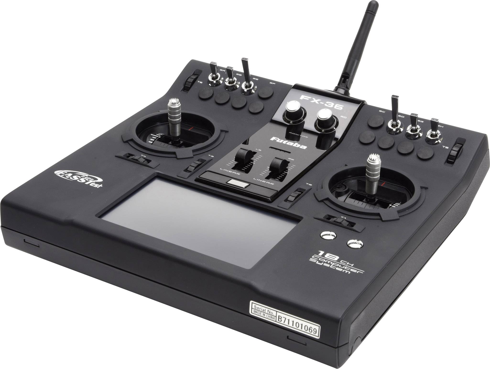 Futaba FX36 Potless Radiocommande avec pupitre 2,4 GHz Nombre de canaux: 18 avec récepteur