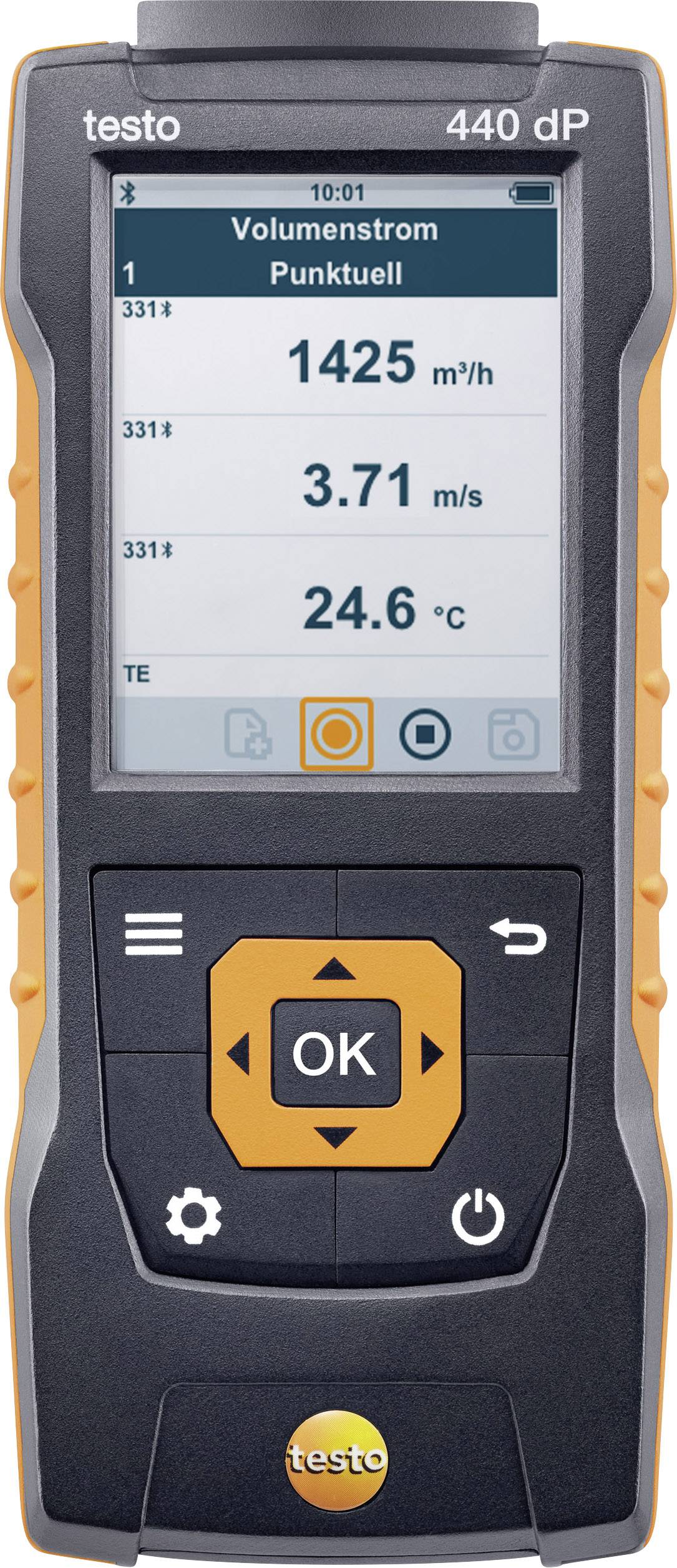 testo 440 dP Appareil de mesure de la pression pression atmosphérique, intensité d'éclairage, CO2, température, vitesse du vent