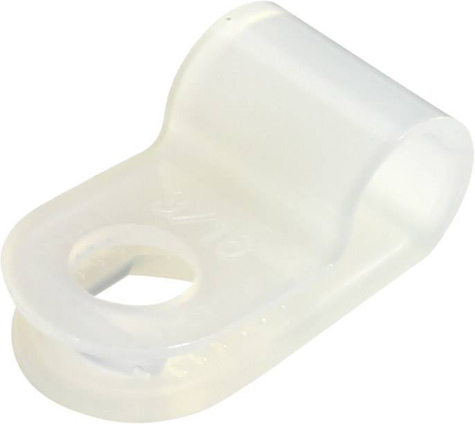 TRU COMPONENTS Bride de montage vissable TC-6645704 Plage de Ø du faisceau 5 mm (max) transparent 100 pc(s)