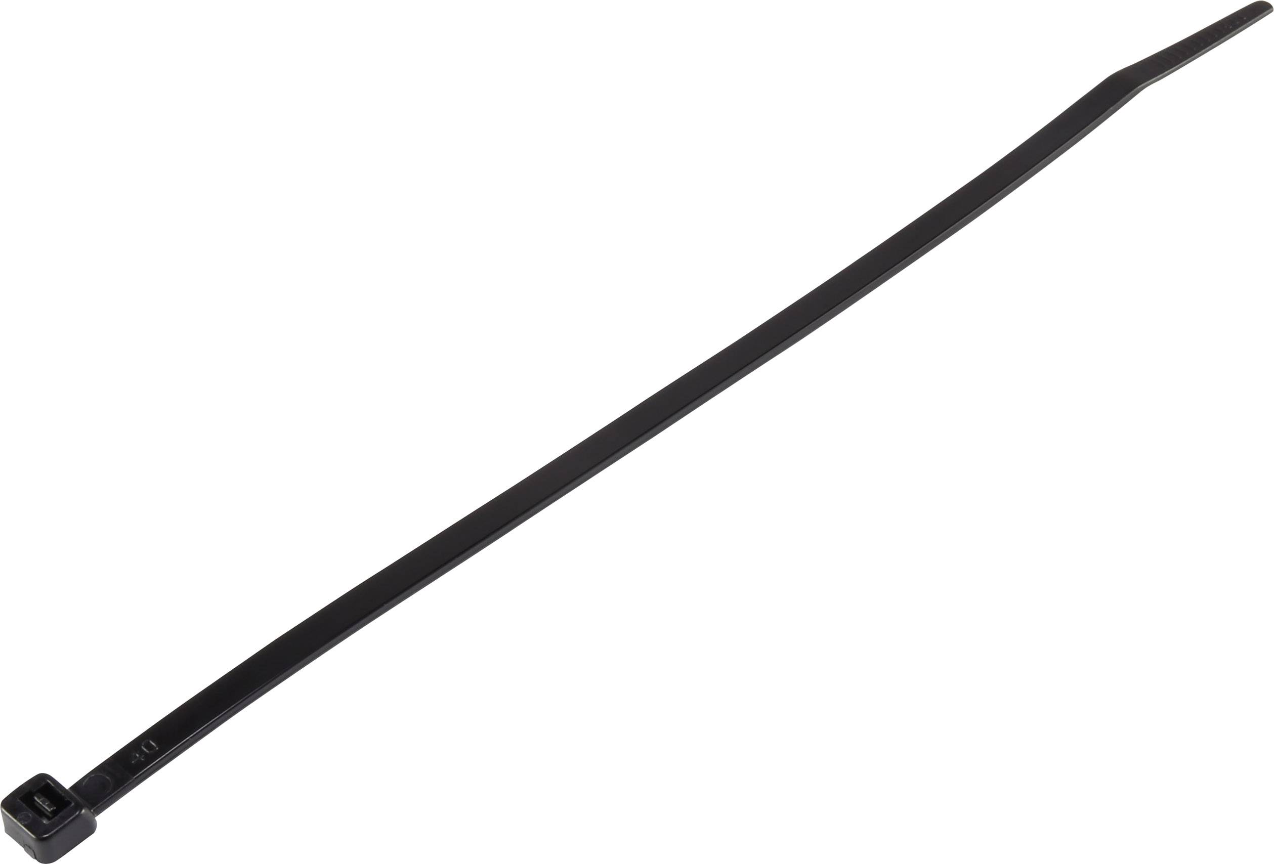 TRU COMPONENTS TC-6645736 Serre-câble 203 mm 4.60 mm noir 100 pc(s)