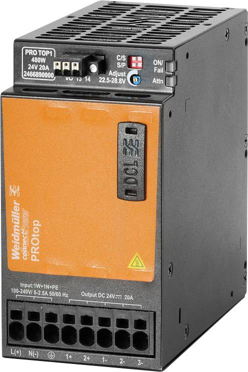 Weidmüller 2466890000 Alimentation à découpage 24 V/DC 20 A 480 W Contenu 1 pc(s)