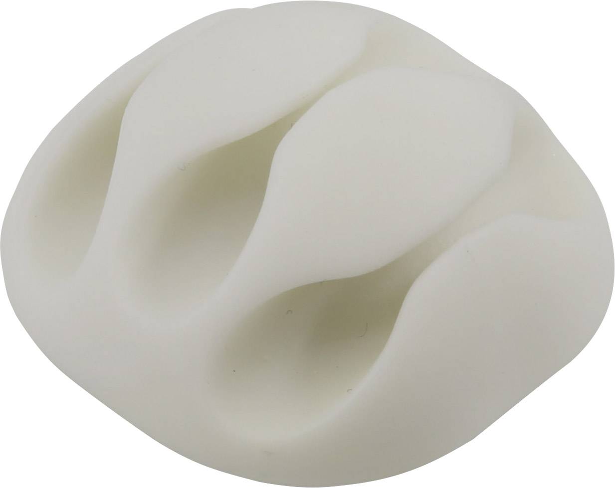 Un pincer d'escalade ergonomique en forme de rocher, blanc, avec trois cavités plates pour les doigts offrant une prise confortable lors de l'escalade.