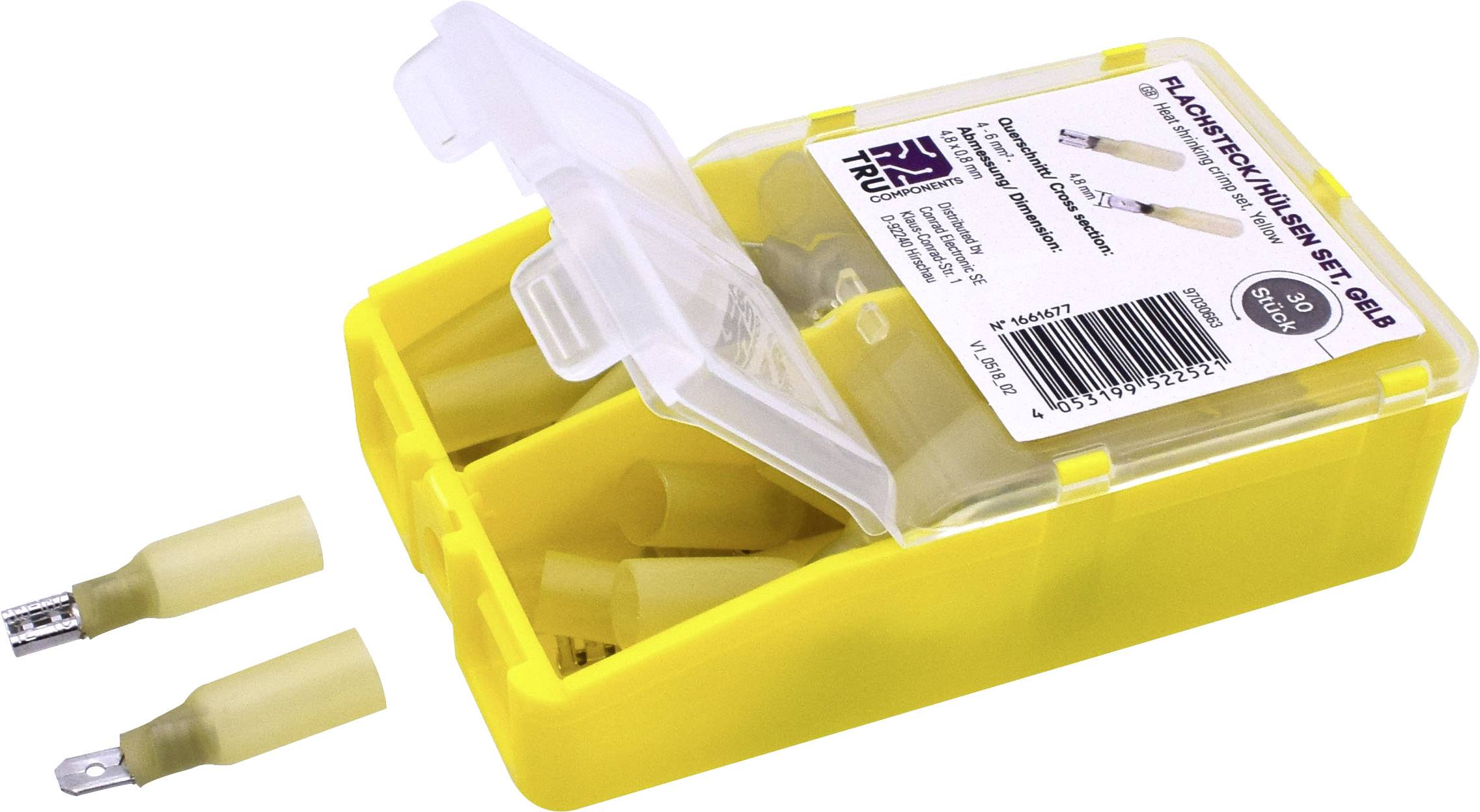 TRU COMPONENTS TC-6646708 Assortiment de cosses à sertir 4 mm² 6 mm² jaune 60 pc(s)