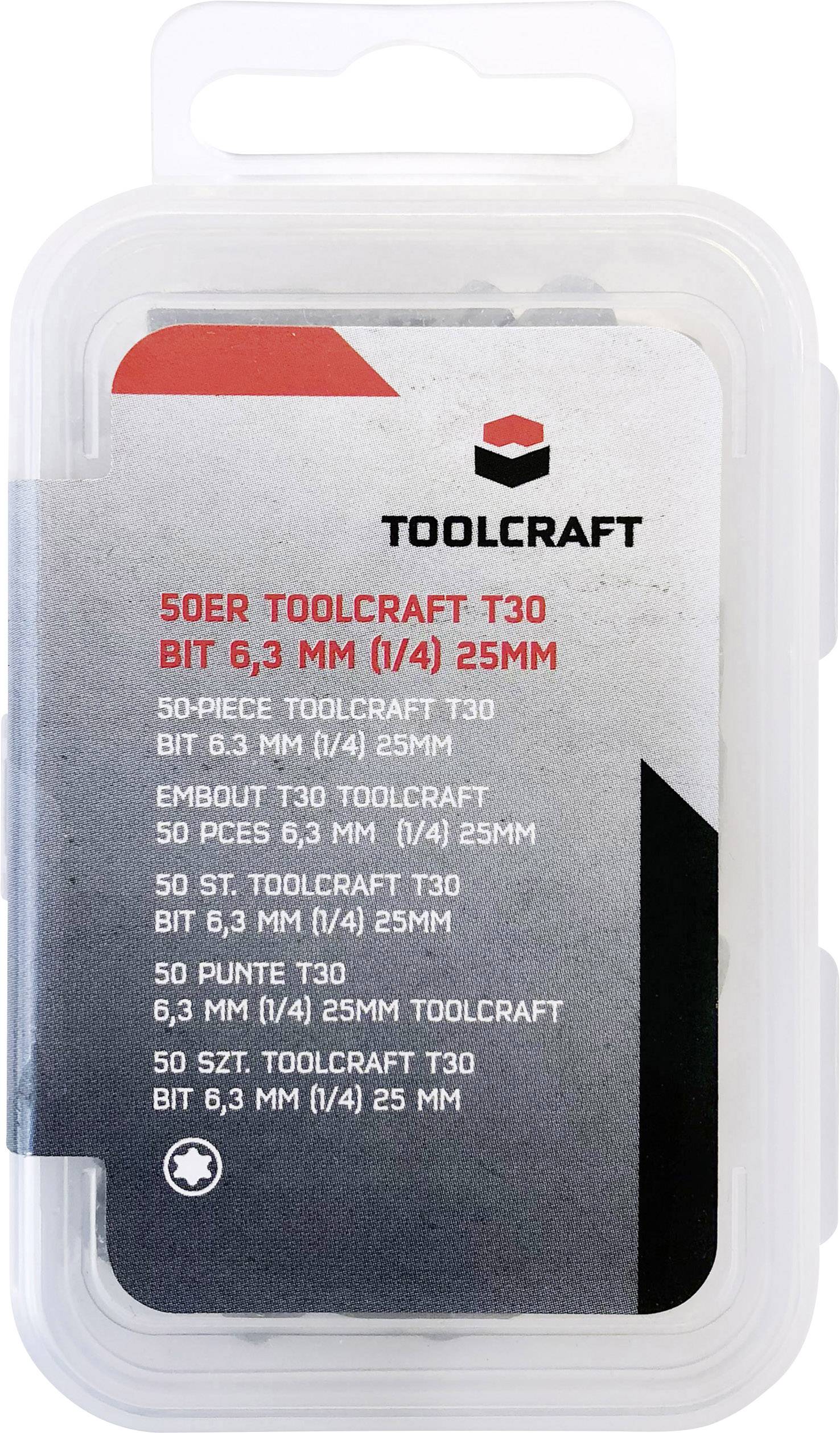 50 pc(s) T 30 Embout 6 pans TOOLCRAFT Acier S2