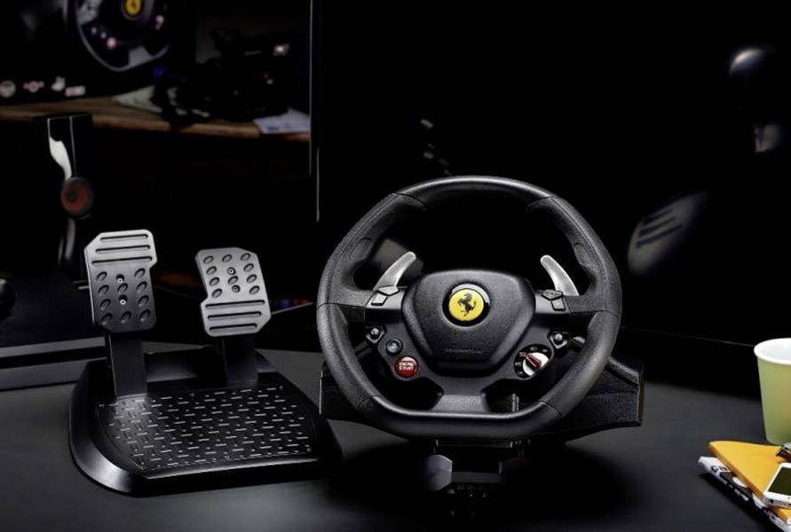 Thrustmaster T80 Ferrari 488 GTB Edition Volant PlayStation 4 noir avec pédales, fixation à vis