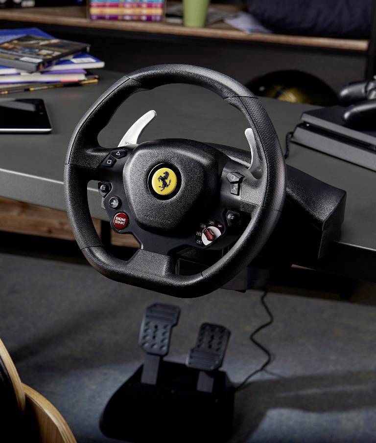 Thrustmaster T80 Ferrari 488 GTB Edition Volant PlayStation 4 noir avec pédales, fixation à vis