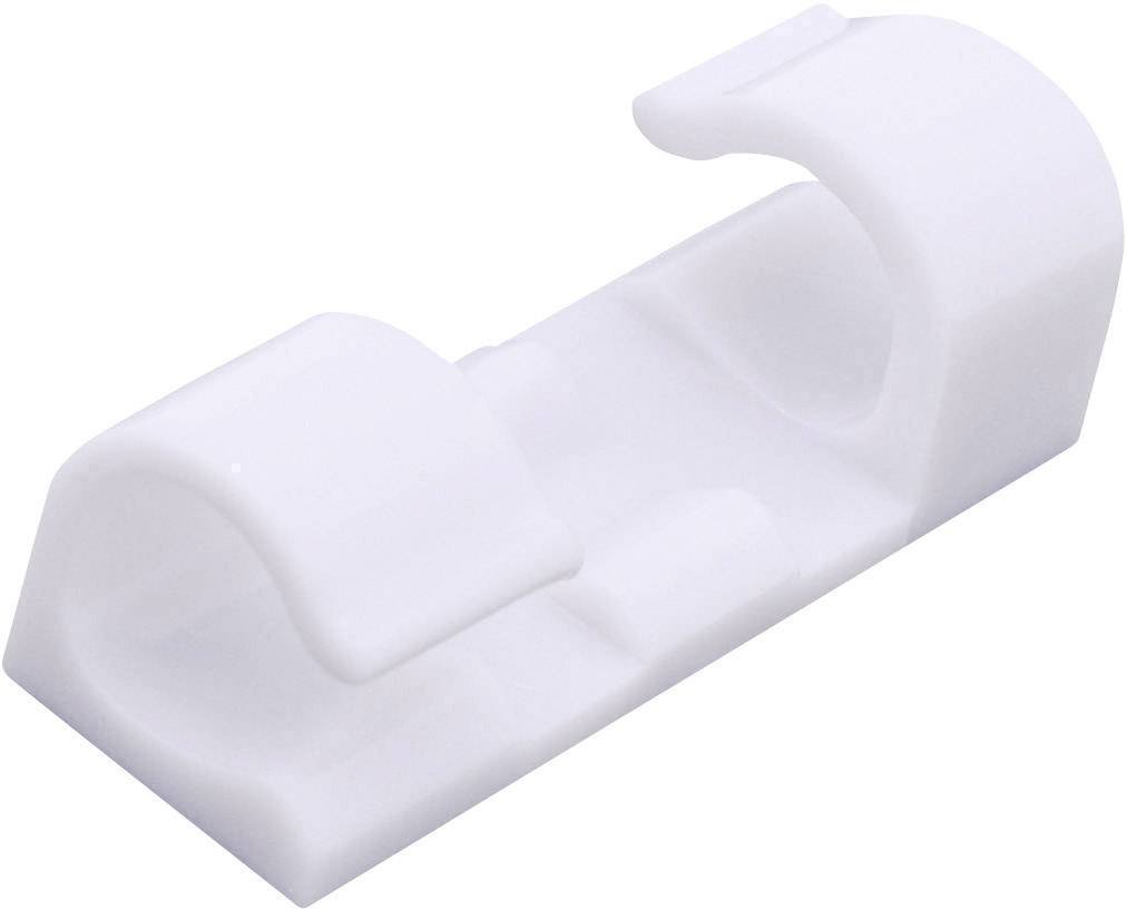 TRU COMPONENTS 93015c305r Support de câble autocollant TC-6649832 Plage de Ø du faisceau 4 à 7 mm blanc