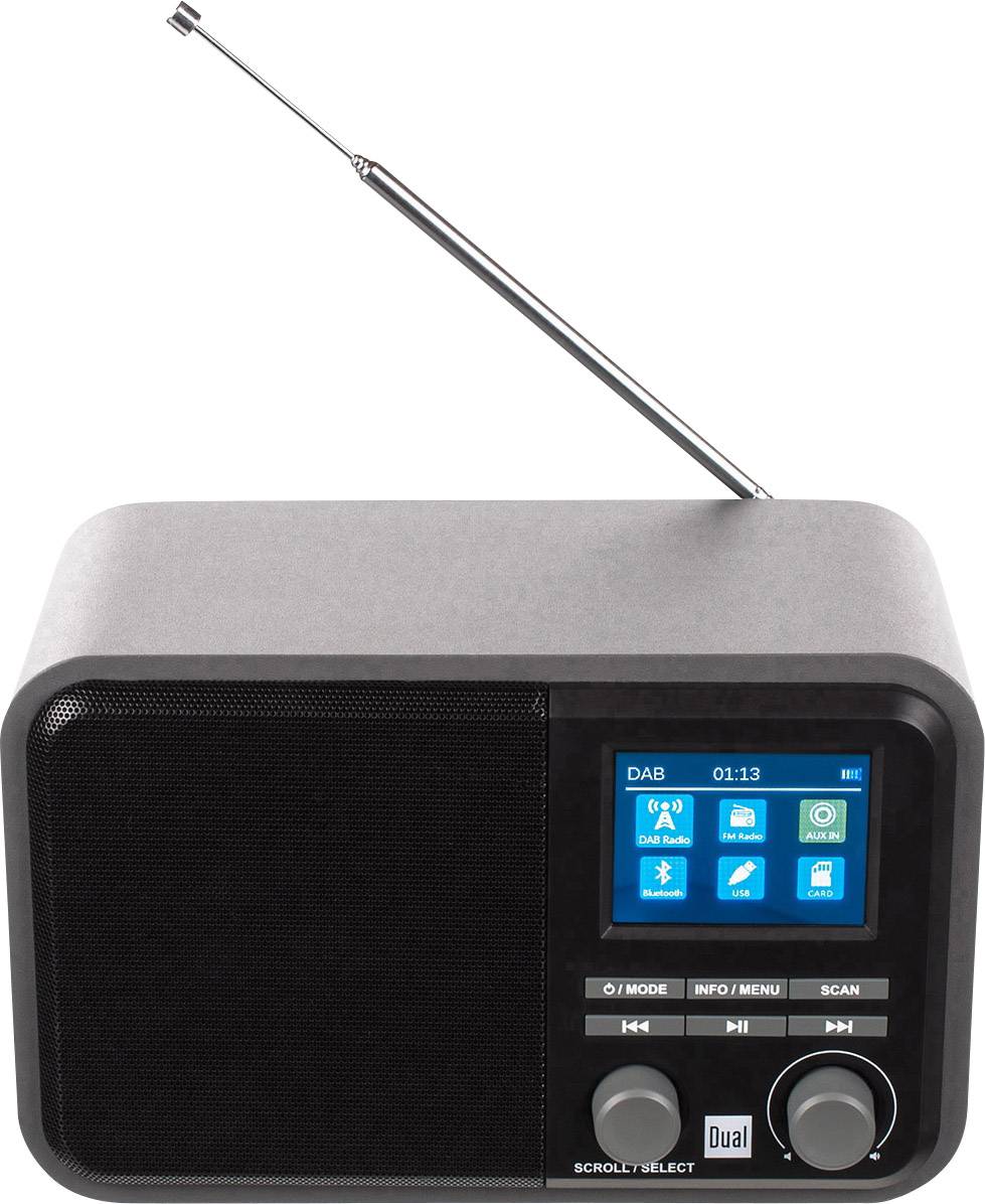 Dual DAB 51 Radio de table DAB+, FM AUX, Bluetooth, SD, USB gris