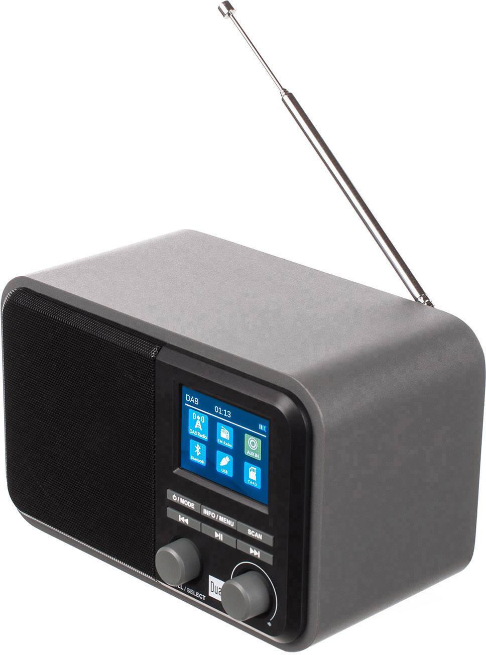 Dual DAB 51 Radio de table DAB+, FM AUX, Bluetooth, SD, USB gris