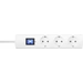 Multiprise avec parafoudre Kopp 233102005 x3 blanc contact de protection 1 pc(s) Multiprise avec parafoudre Kopp 233102005 x3 blanc contact de protection 1 pc(s)