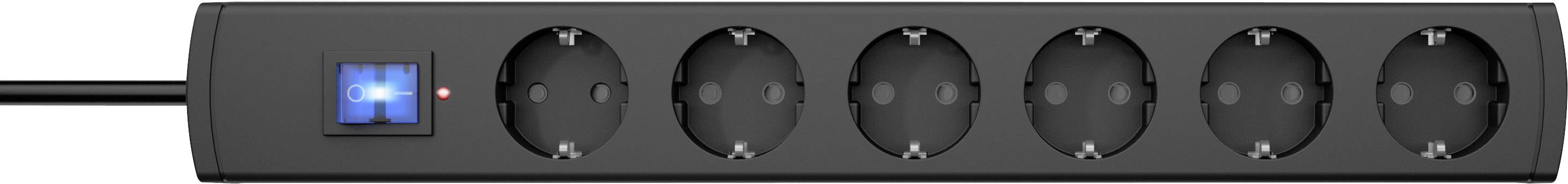 Multiprise avec parafoudre Kopp 233205001 x6 anthracite contact de protection 1 pc(s)