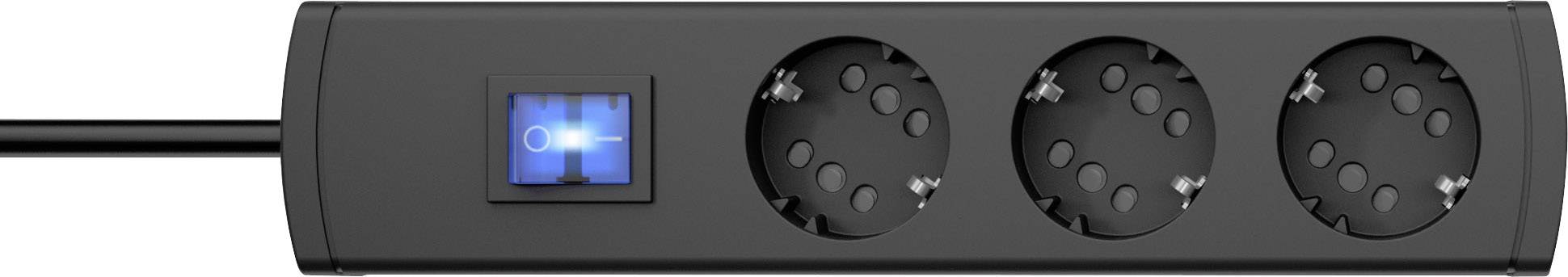 Bloc multiprise avec interrupteur Kopp 234005013 x3 anthracite contact de protection 1 pc(s)