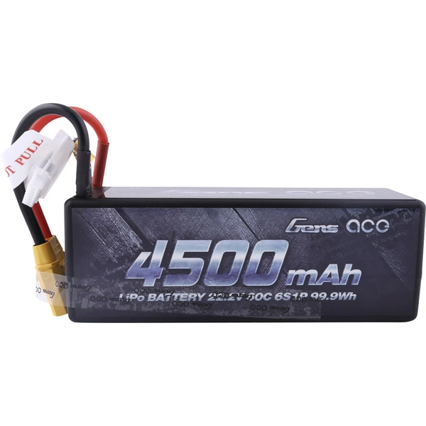 Gens ace Pack de batterie (LiPo) 22.2 V 4500 mAh Nombre de cellules: 6 60 C boîtier hardcase XT90 Gens ace Pack de batterie (LiPo) 22.2 V 4500 mAh Nombre de cellules: 6 60 C boîtier hardcase XT90
