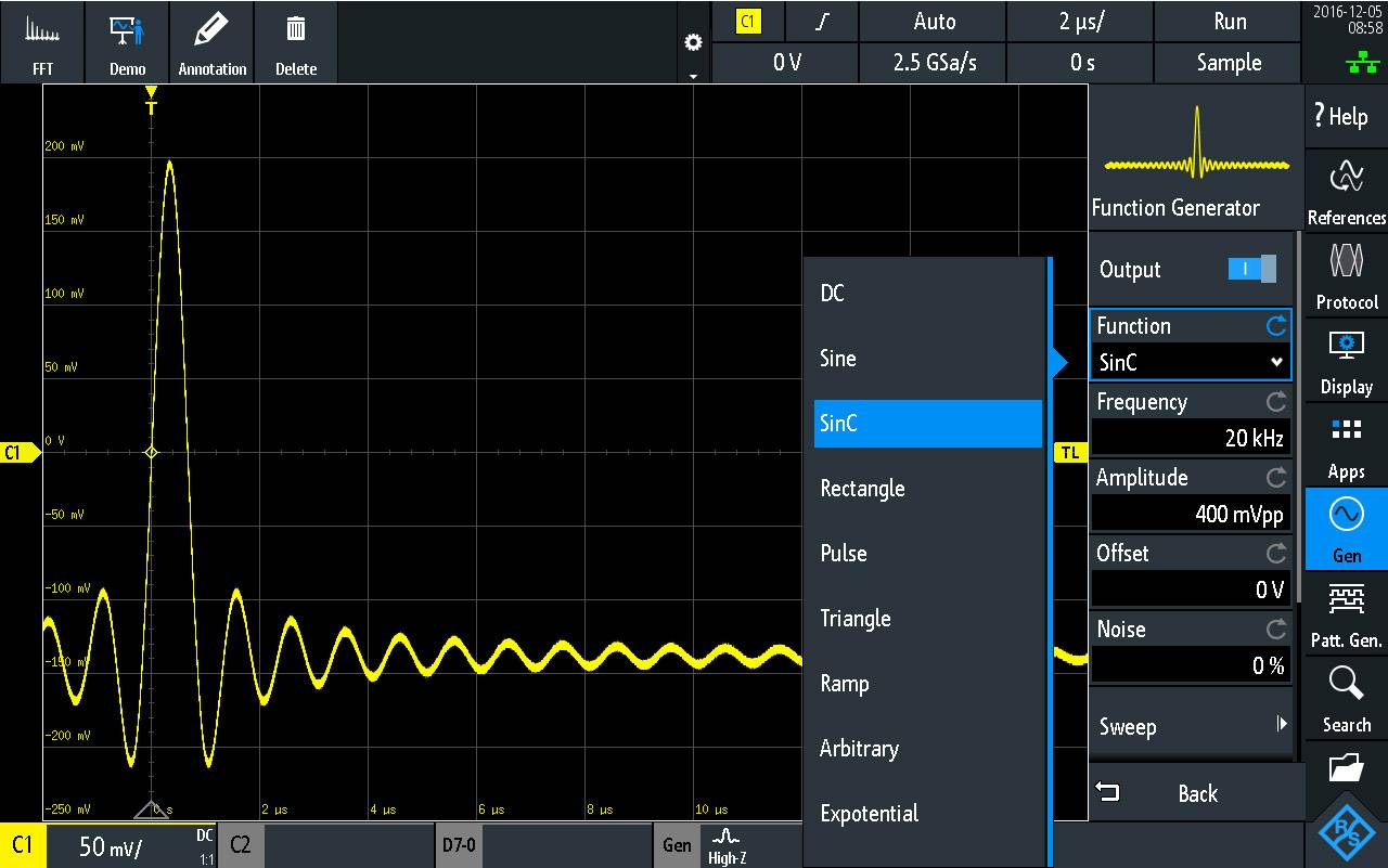 Rohde & Schwarz 1333.1111.03 RTB-B6 Module d'extension RTB-B6 - extension fonction générateur arbitraire pour série RTB2000