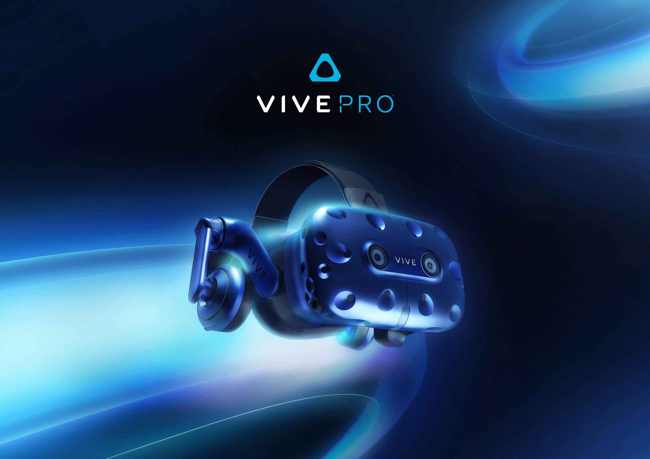 HTC Vive Pro Upgrade Casque de réalité virtuelle bleu avec sonorisation intégrée