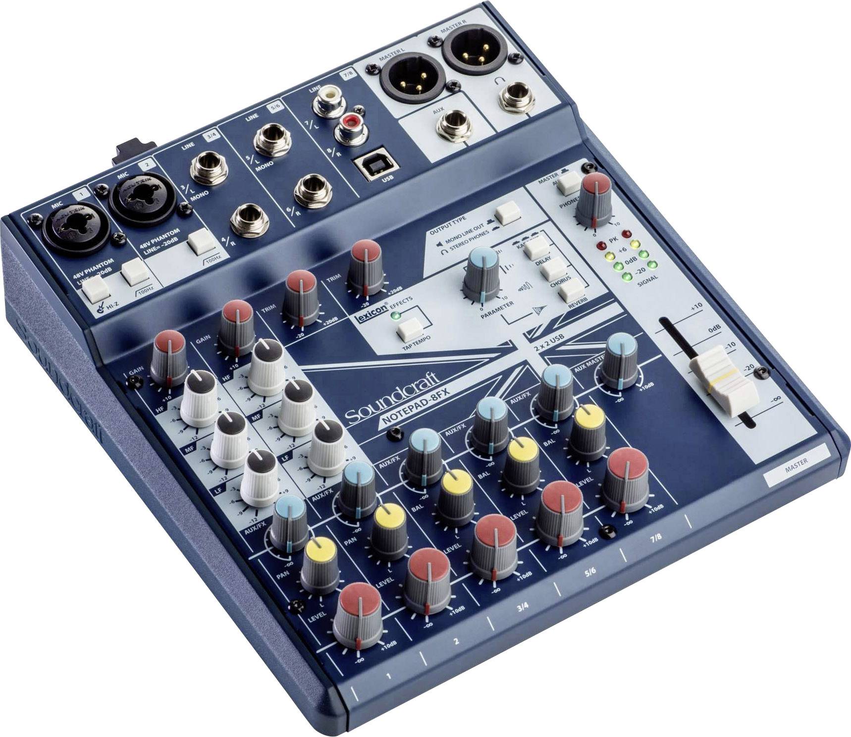 SoundCraft Notepad 8FX Console de mixage Nombre de canaux:8 Port USB