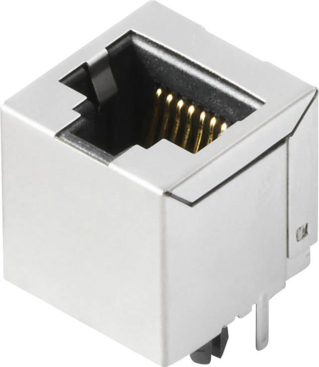 Connectique RJ45 CAT 5 Weidmüller RJ45C5 T1V 4.0N4N TY 2436450000 RJ45 embase femelle, verticale argent, noir 300 pc(s)