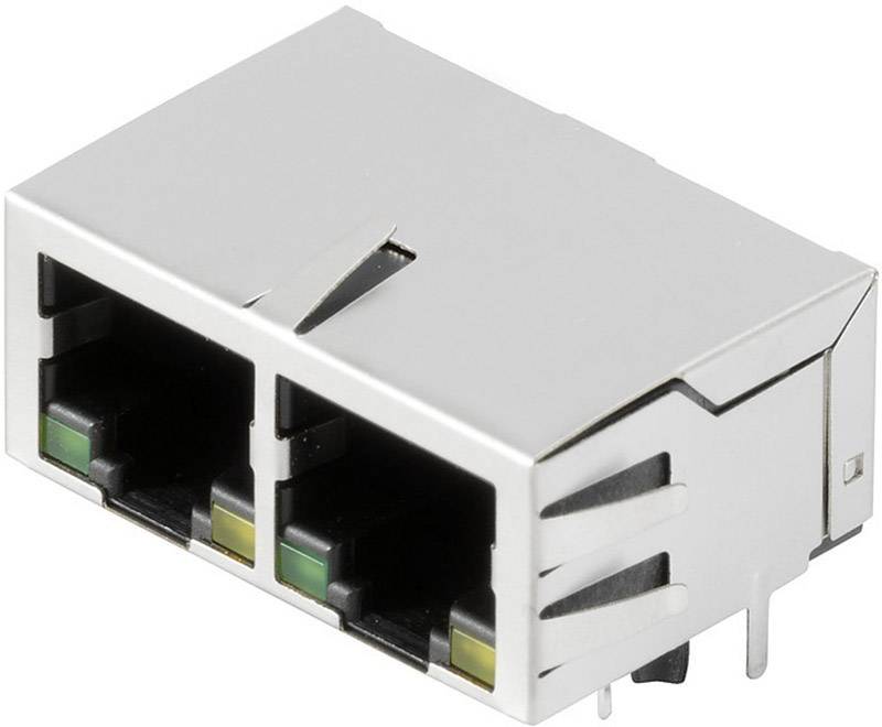 Connectique RJ45 Weidmüller RJ45G1 R12D 3.3EG/Y TY 2544500000 RJ45 embase femelle horizontale argent, noir 80 pc(s)