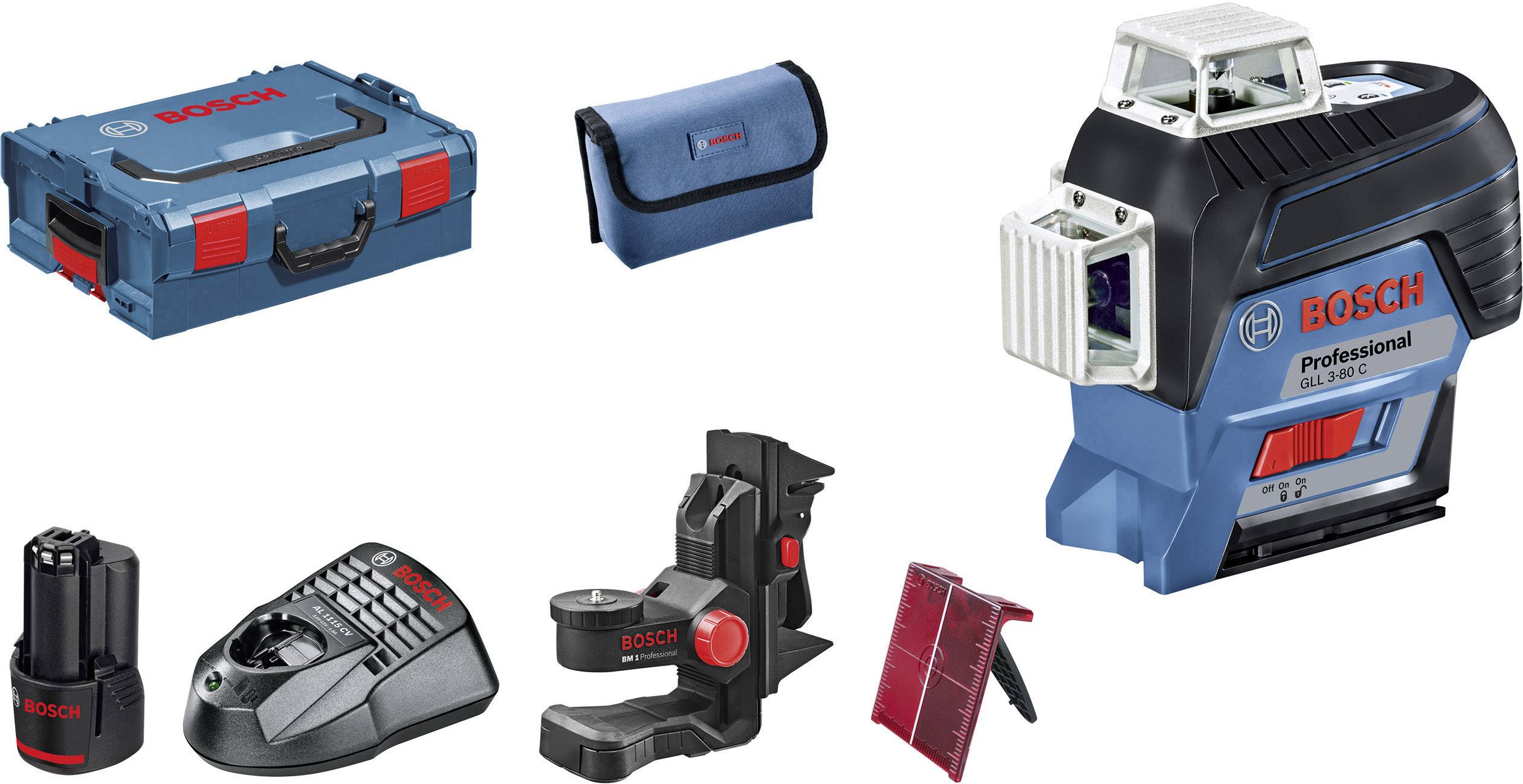 Bosch Professional GLL 3-80 C, B-Ware Laser à lignes Portée (max.): 30 m