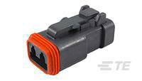 Boîtier femelle pour câble série DT TE Connectivity DT06-2S-CE05 Nbr total de pôles 2