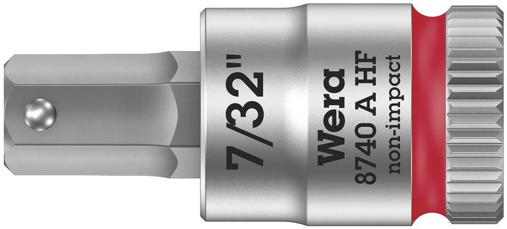 Wera 8740 A 05003387001 6 pans intérieurs Douille 7/32" 1/4" (6.3 mm)