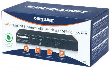 Intellinet 561174 Switch réseau 5 ports fonction PoE