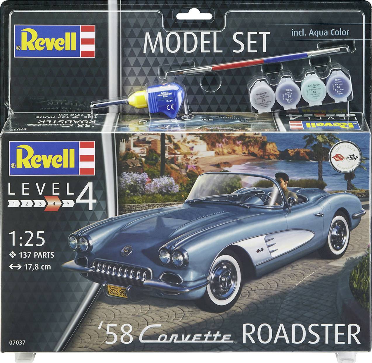 Revell 67037 58 Corvette Roadster Maquette de voiture 1:25