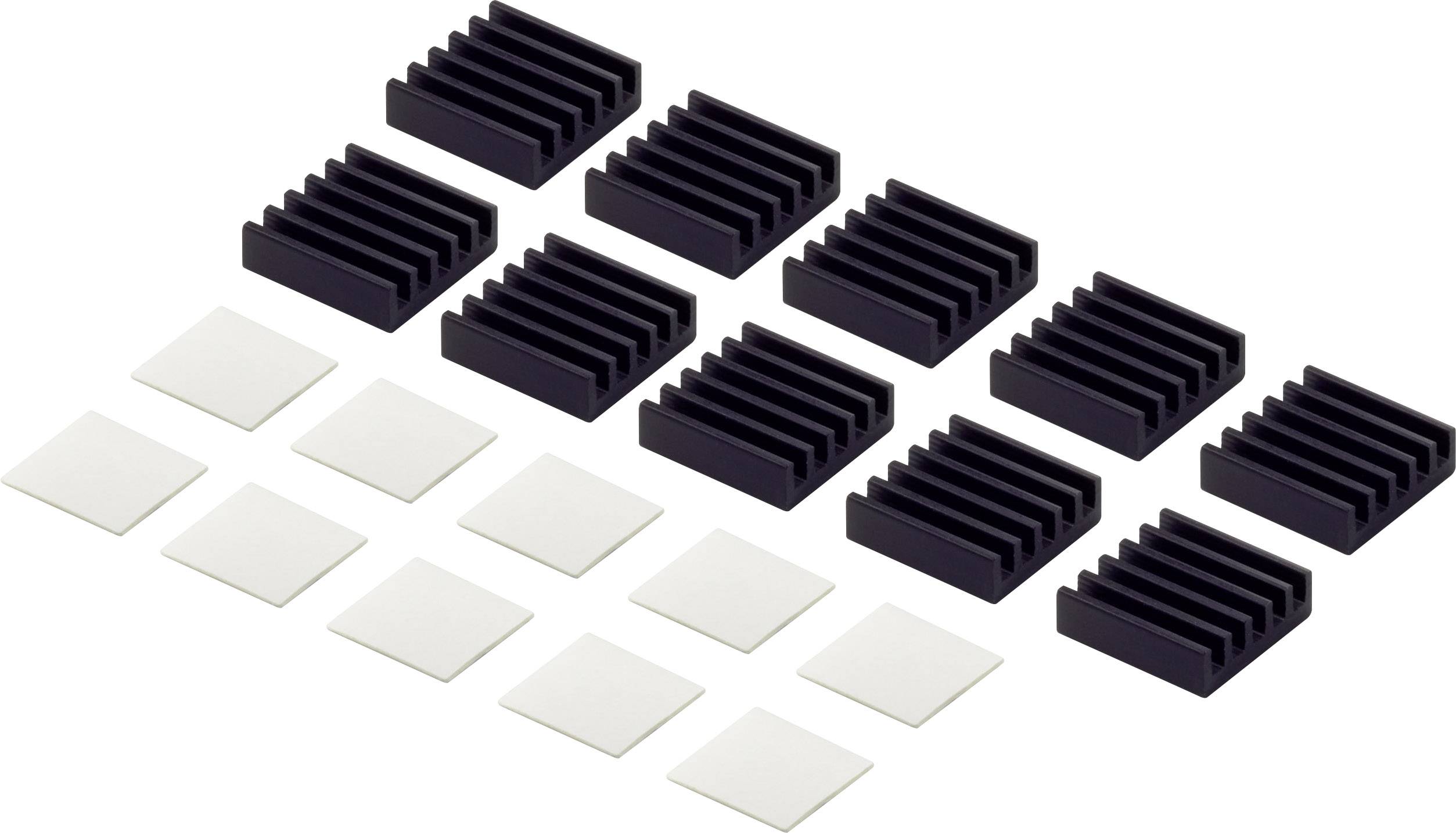 Renkforce GRK-100 Set refroidisseur Convient pour (kits de développement): Raspberry Pi®, Banana Pi noir 10 pc(s)