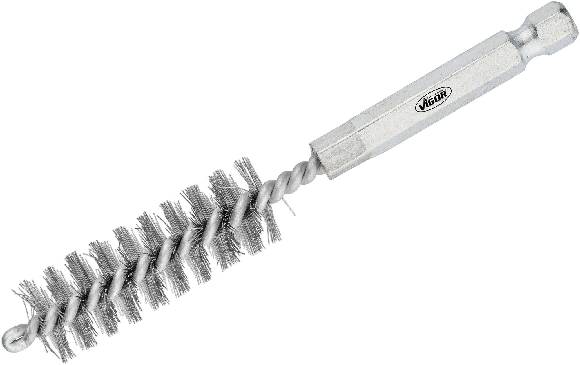 Brosse de nettoyage avec des poils spécialisée pour perceuses. Utilisée pour nettoyer des tubes ou des objets cylindriques.