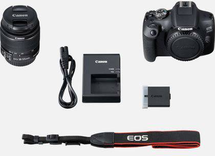 Canon EOS-2000D Appareil photo reflex numérique avec EF-S 18-55 mm IS II 24.1 Mill. pixel noir viseur optique, avec flash intégré