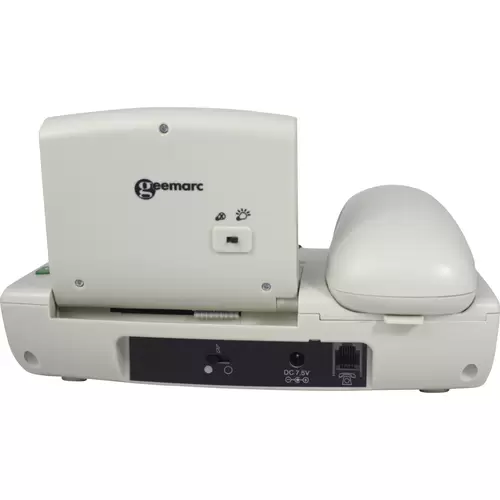 Geemarc SERENTIES Téléphone filaire pour séniors avec émetteur d'appel d'urgence écran éclairé blanc Geemarc SERENTIES Téléphone filaire pour séniors avec émetteur d'appel d'urgence écran éclairé blanc