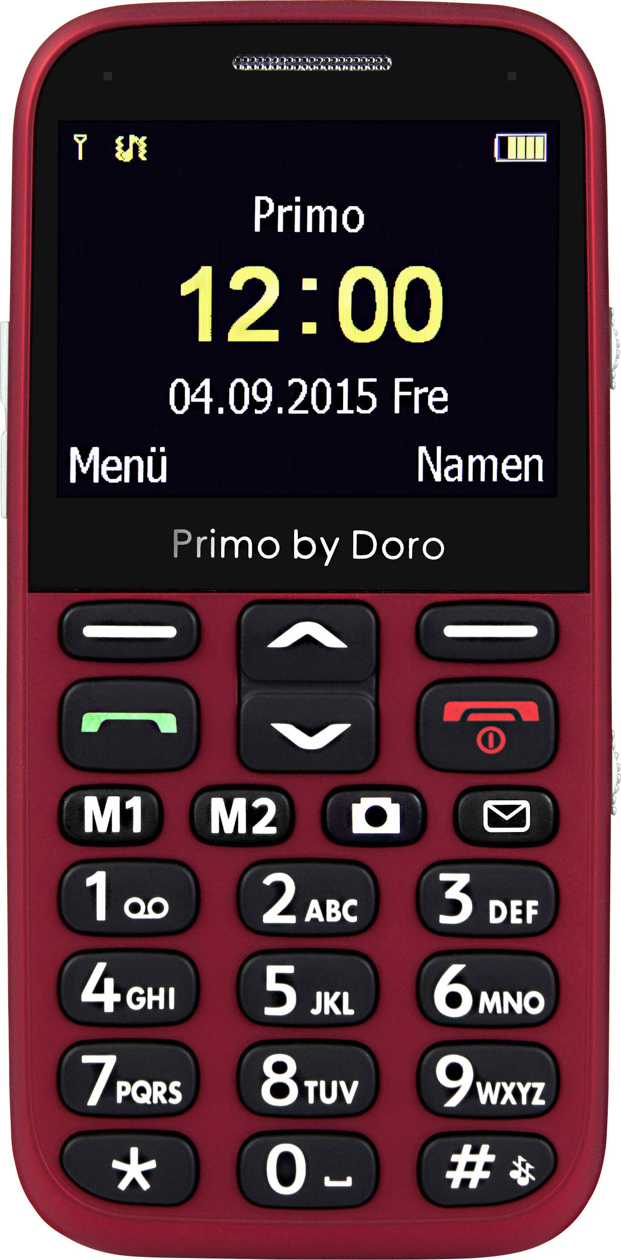 doro 366 Téléphone portable pour séniors avec station de charge, Touche SOS rouge