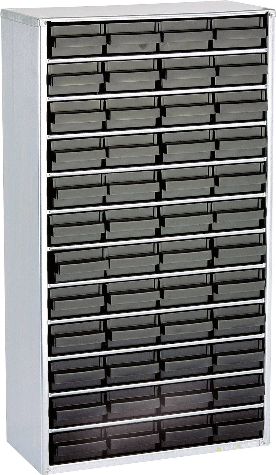 antistatique (ESD) raaco 1248-01 Casier ESD (L x l x H) 306 x 150 x 552 mm Nombre de compartiments: 48 câble de terre inclus