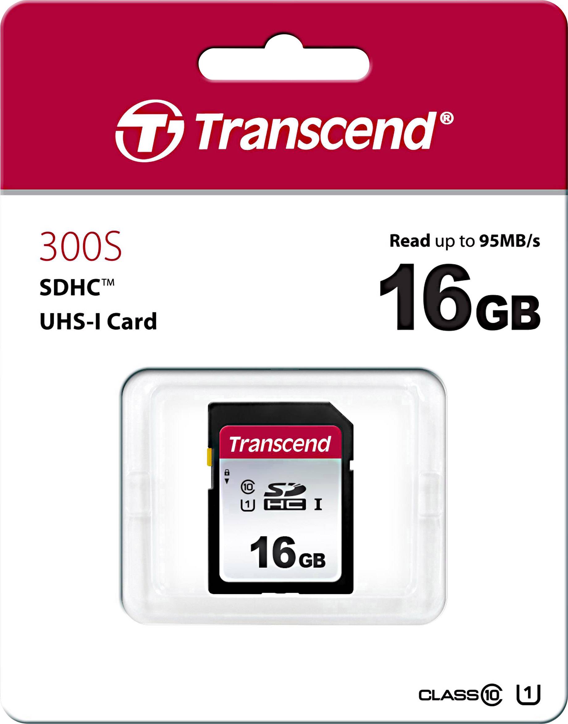 Transcend Premium 300S Carte SDHC 16 GB Class 10, UHS-I, UHS-Class 1