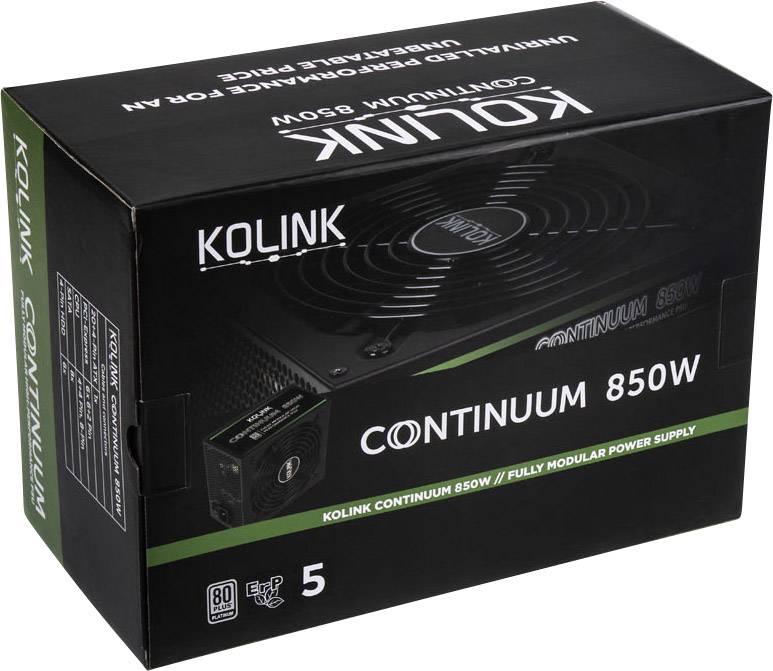 Kolink KL-C850PL Alimentation PC 850 W ATX 80PLUS® Platinum