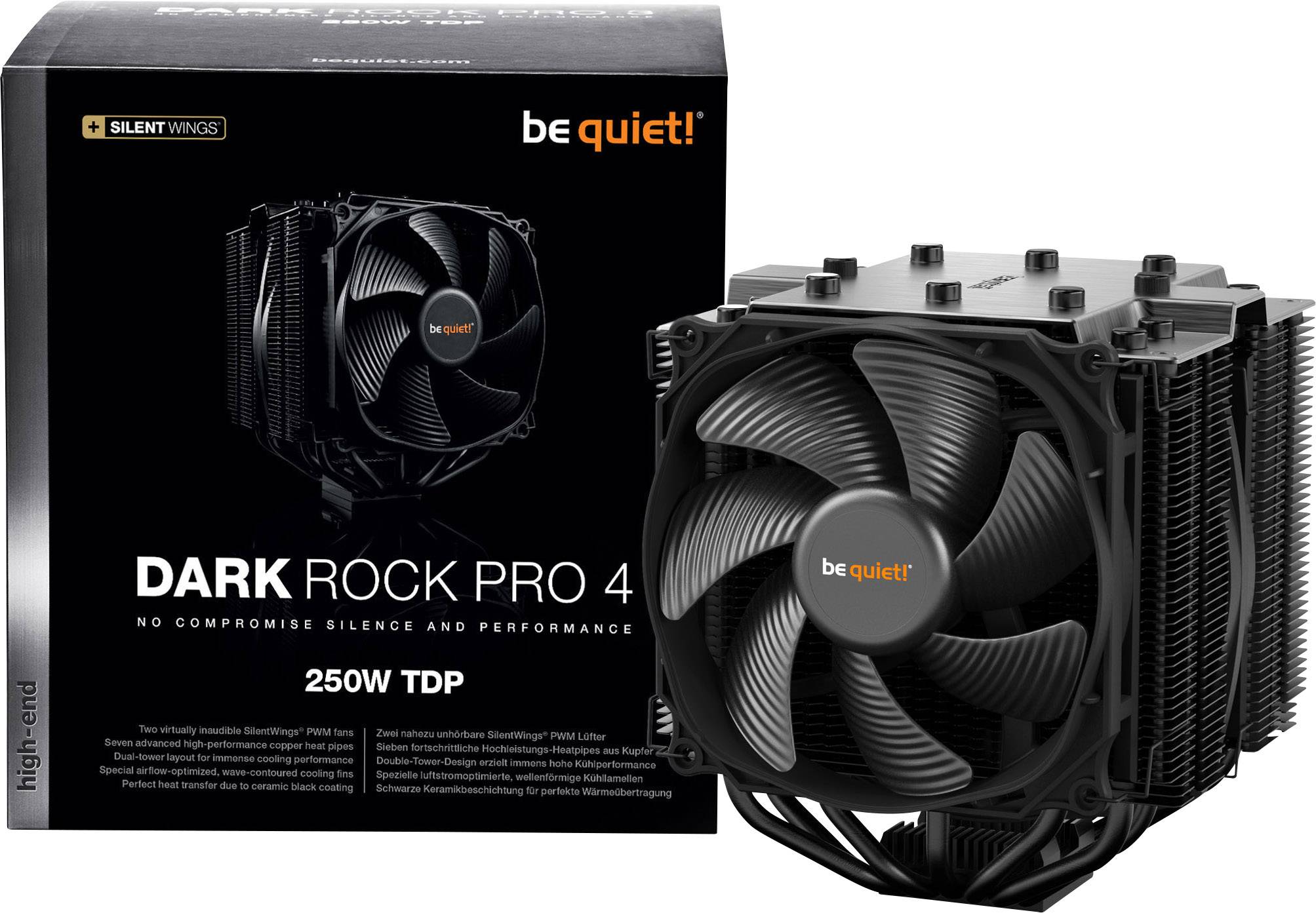 Dissipateur thermique pour processeur avec ventilateur BeQuiet Dark Rock Pro 4