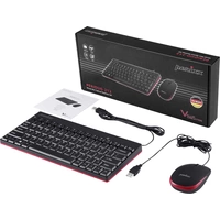 Perixx PERIDUO-212 USB Kit souris + clavier allemand, QWERTZ noir, rouge Perixx PERIDUO-212 USB Kit souris + clavier allemand, QWERTZ noir, rouge