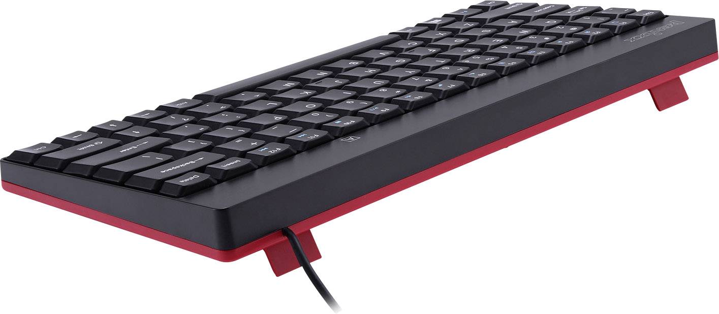 Perixx PERIDUO-212 USB Kit souris + clavier allemand, QWERTZ noir, rouge