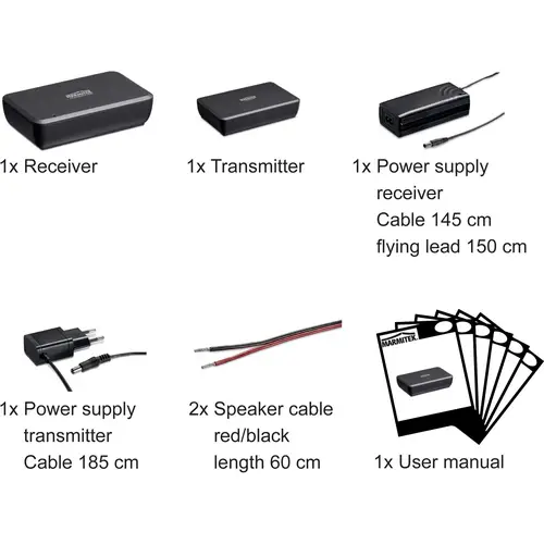 Marmitek Surround Anywhere 221 Set de transmission sans fil à bornes de raccordement 30 m 20 kHz Marmitek Surround Anywhere 221 Set de transmission sans fil à bornes de raccordement 30 m 20 kHz