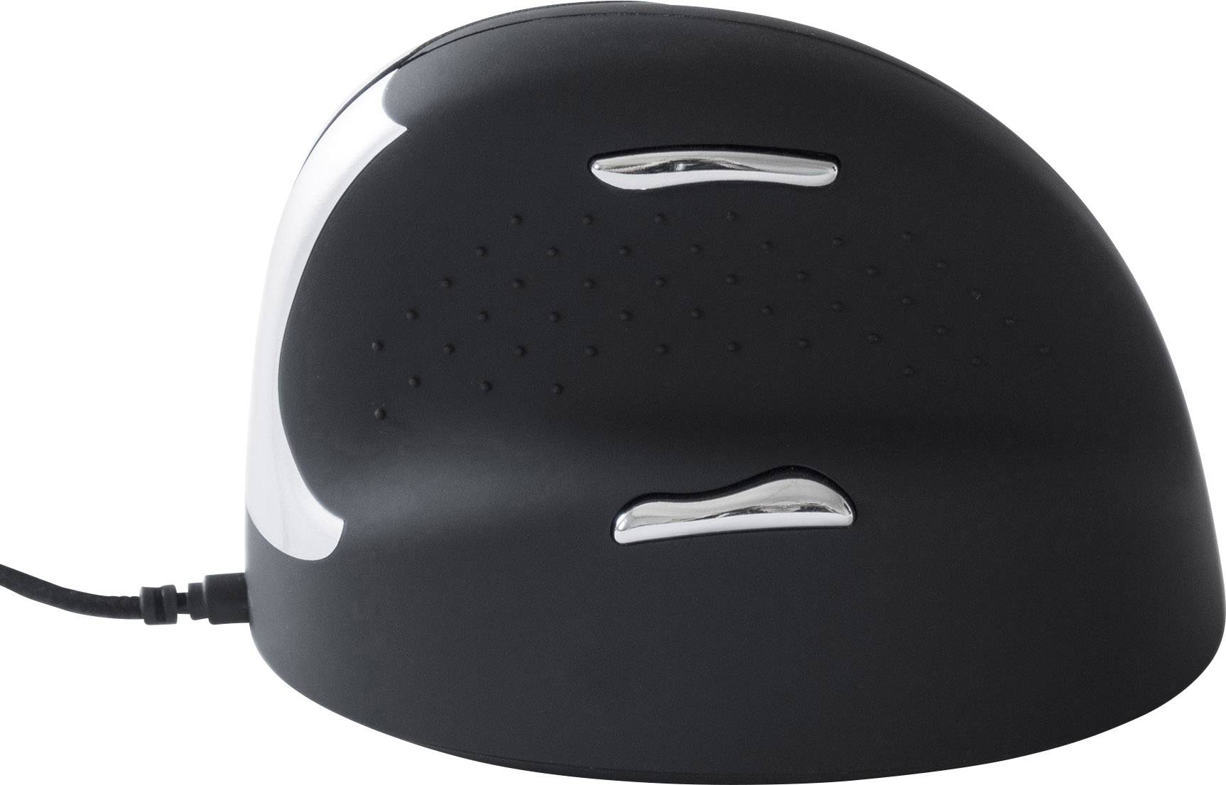 R-GO Tools RGOHE Souris ergonomique USB optique noir, argent 4 Boutons 3500 dpi ergonomique