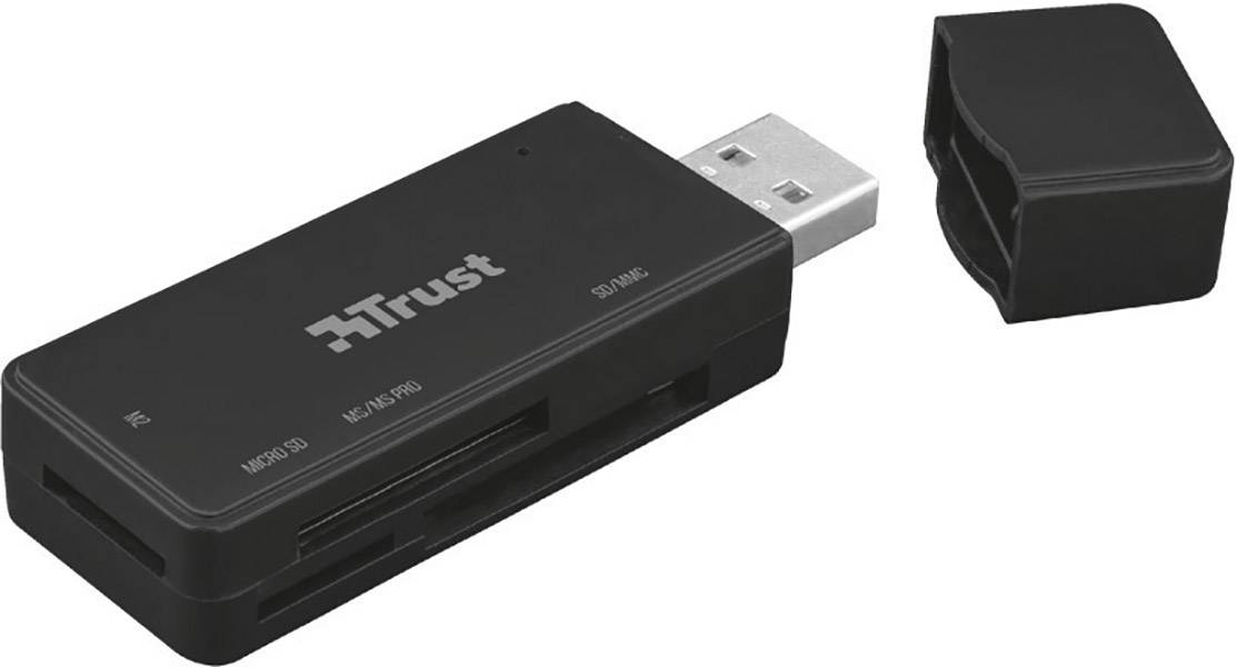 Trust Nanga USB 3.1 Lecteur de carte mémoire externe USB 2.0 noir