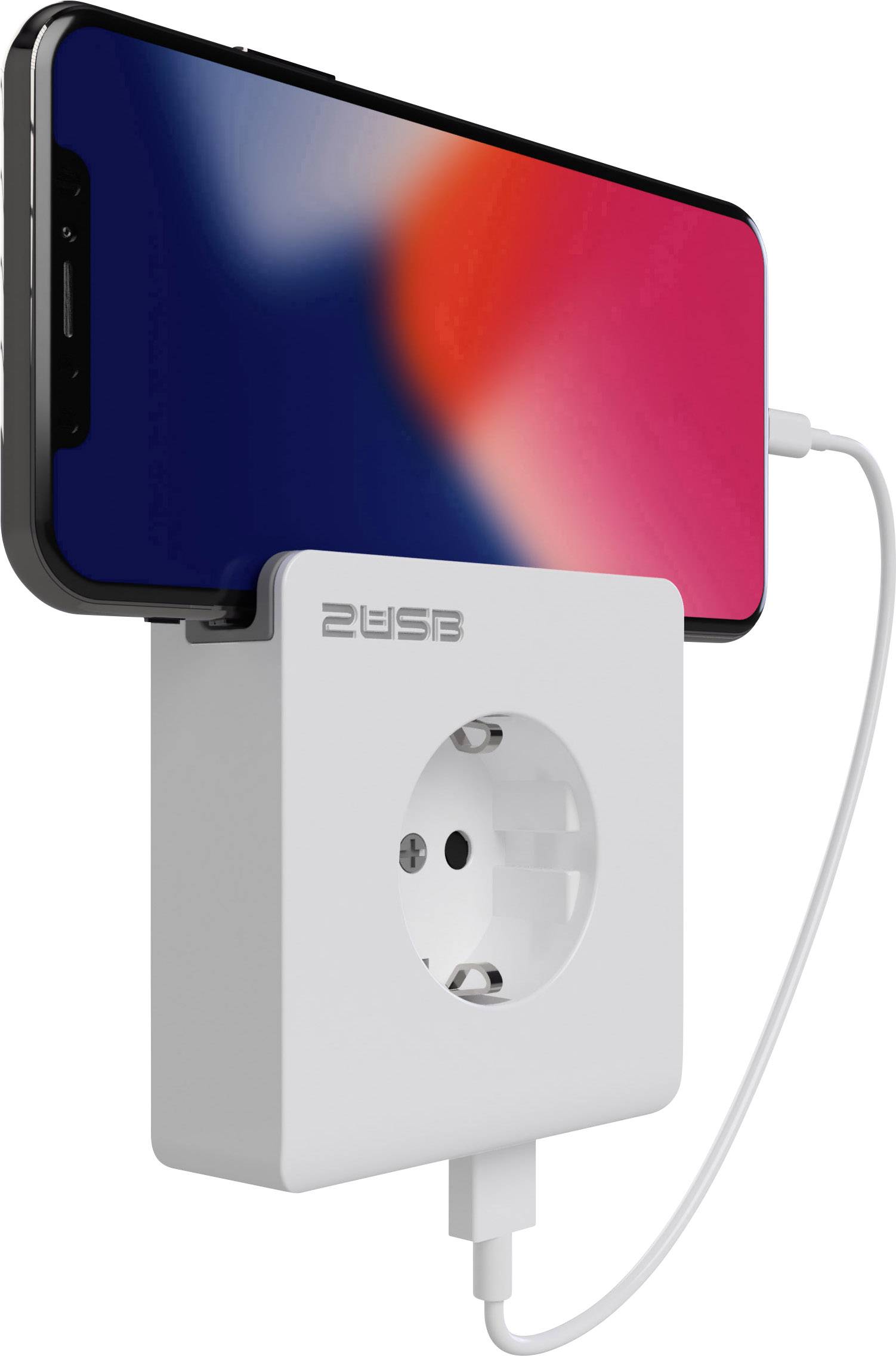 2USB 2U-449177 simple Prise de courant encastrable avec USB IP20 blanc