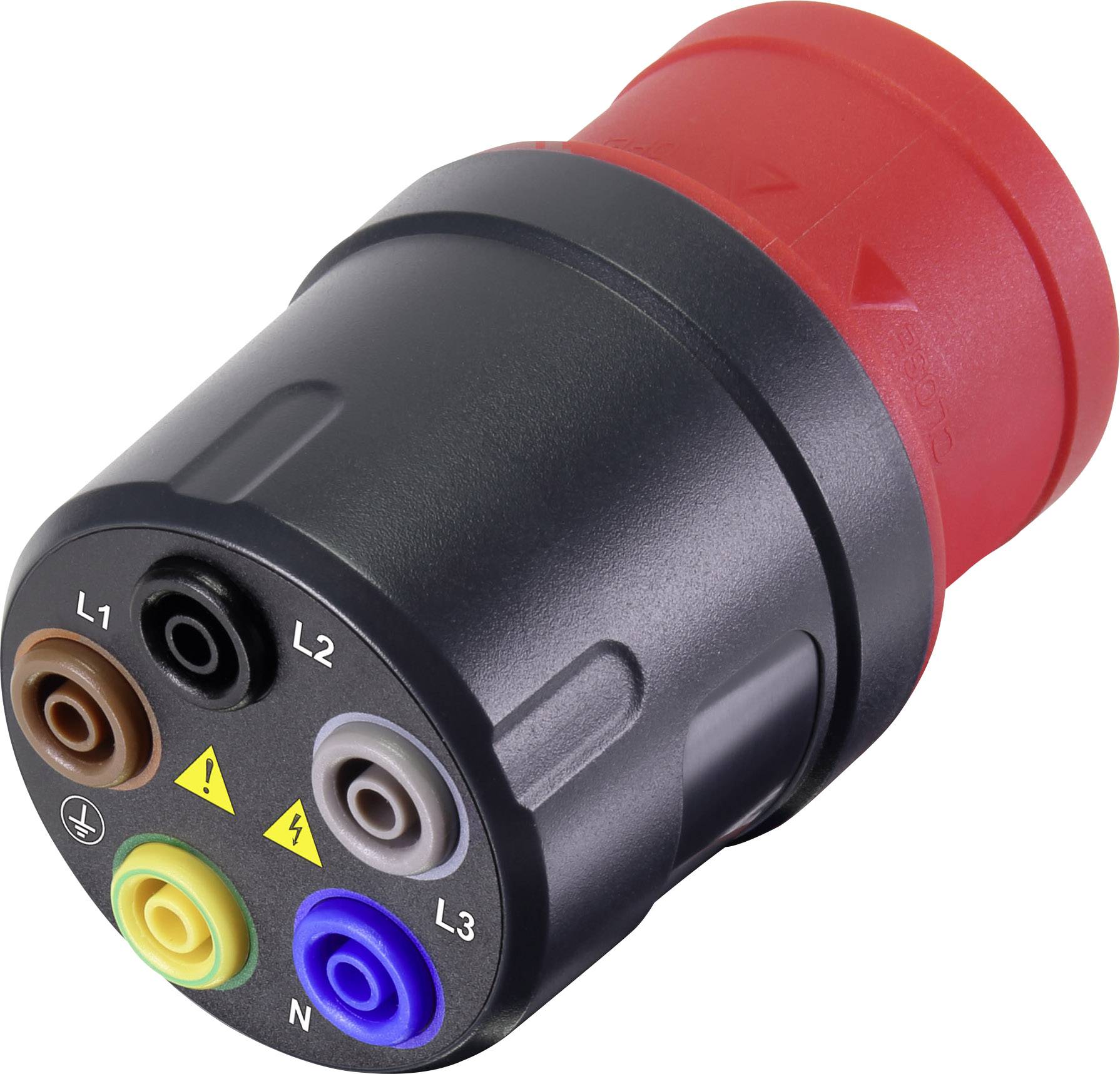 Adaptateur de mesure VOLTCRAFT VMA-3L 16 mâle CEE 16 A 5 pôles - femelle 4 mm gris foncé, rouge
