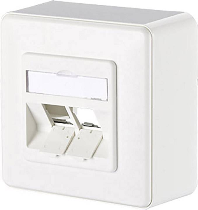 Metz Connect Prise réseau montage apparent (en saillie) non équipé 2 ports blanc pur (RAL 9010)