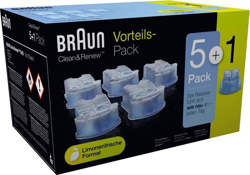 Braun CCR 5+1 Cartouche de nettoyage bleu 6 pc(s)